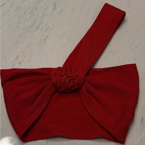 Lovers + Friends Vibrant Red Knit Cropped Top